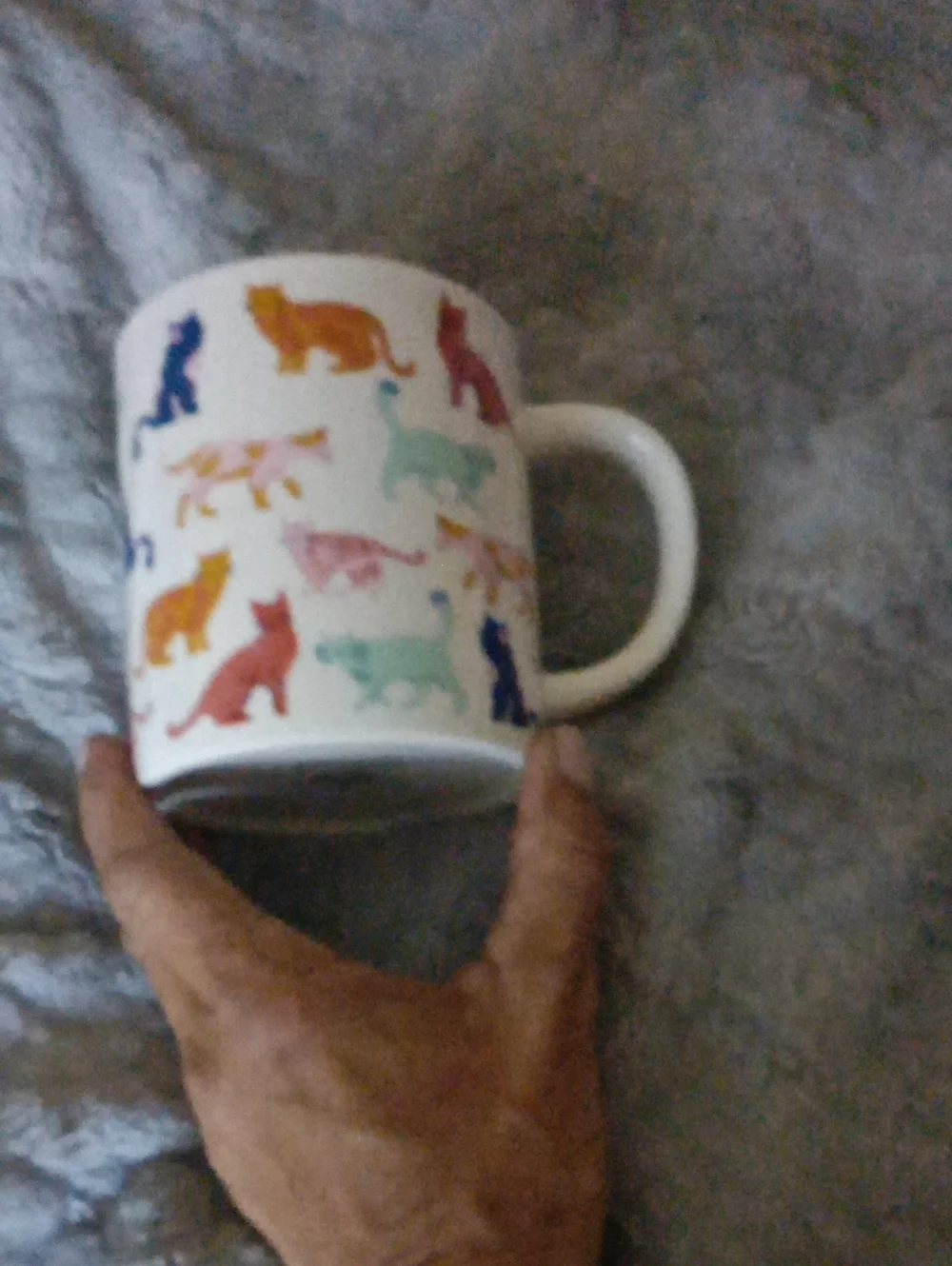 Colorful Cat Pattern Ceramic Mug